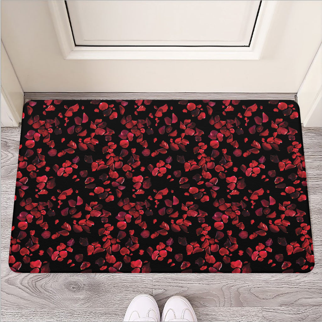Rose Petals Pattern Print Rubber Doormat
