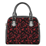Rose Petals Pattern Print Shoulder Handbag