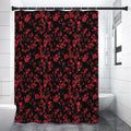 Rose Petals Pattern Print Shower Curtain