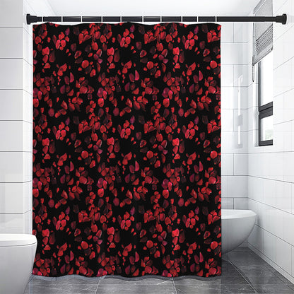 Rose Petals Pattern Print Shower Curtain