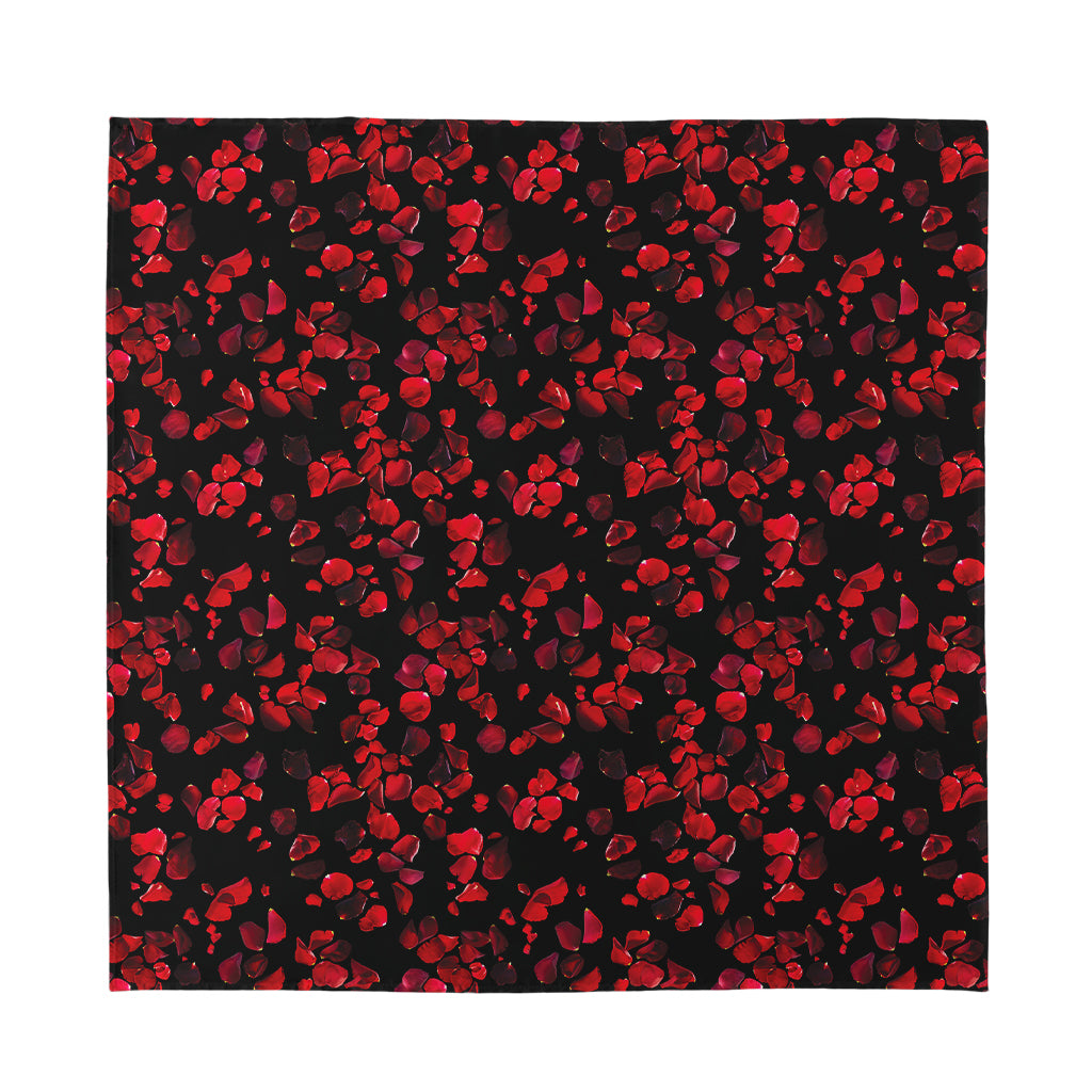 Rose Petals Pattern Print Silk Bandana