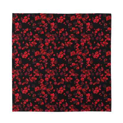 Rose Petals Pattern Print Silk Bandana