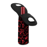Rose Petals Pattern Print Single Neoprene Wine Tote