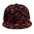 Rose Petals Pattern Print Snapback Cap
