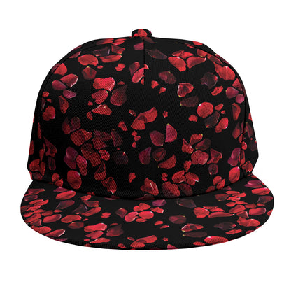 Rose Petals Pattern Print Snapback Cap