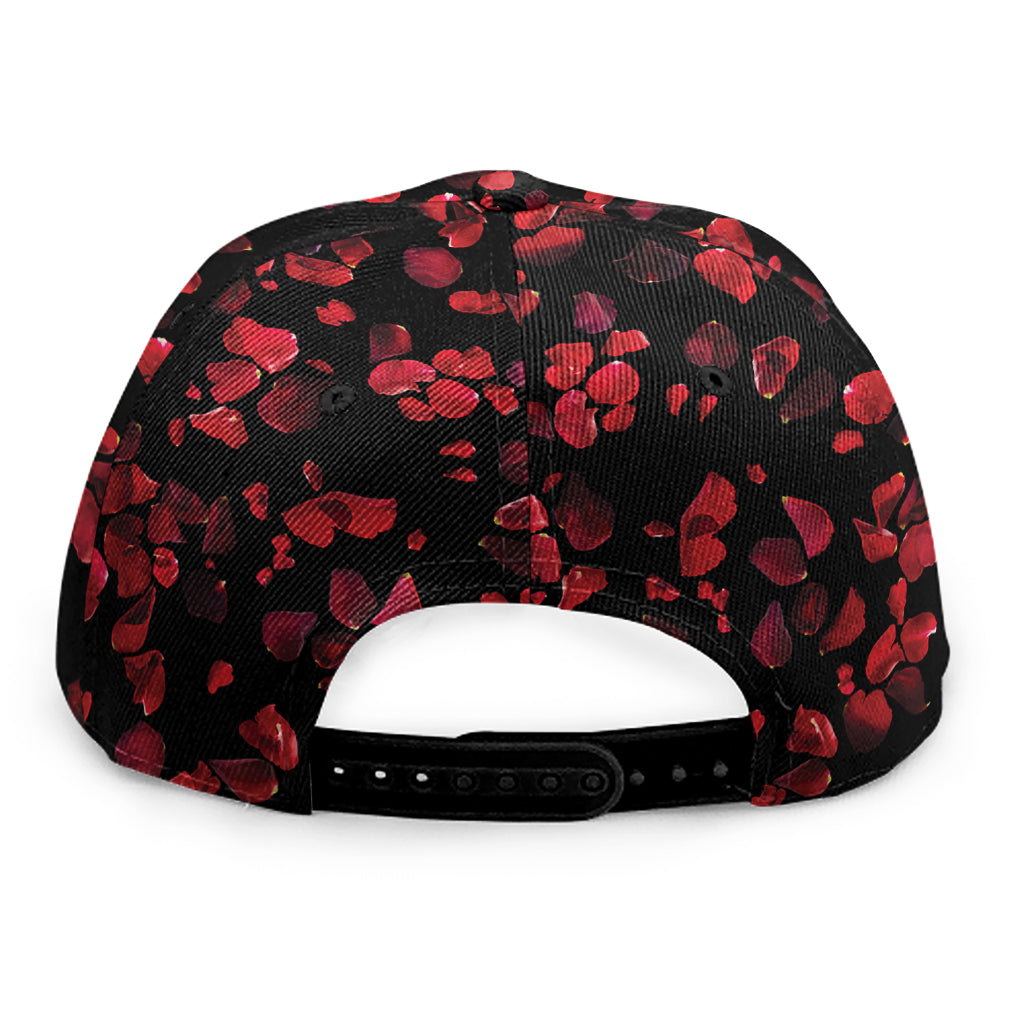 Rose Petals Pattern Print Snapback Cap