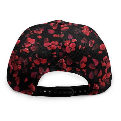 Rose Petals Pattern Print Snapback Cap