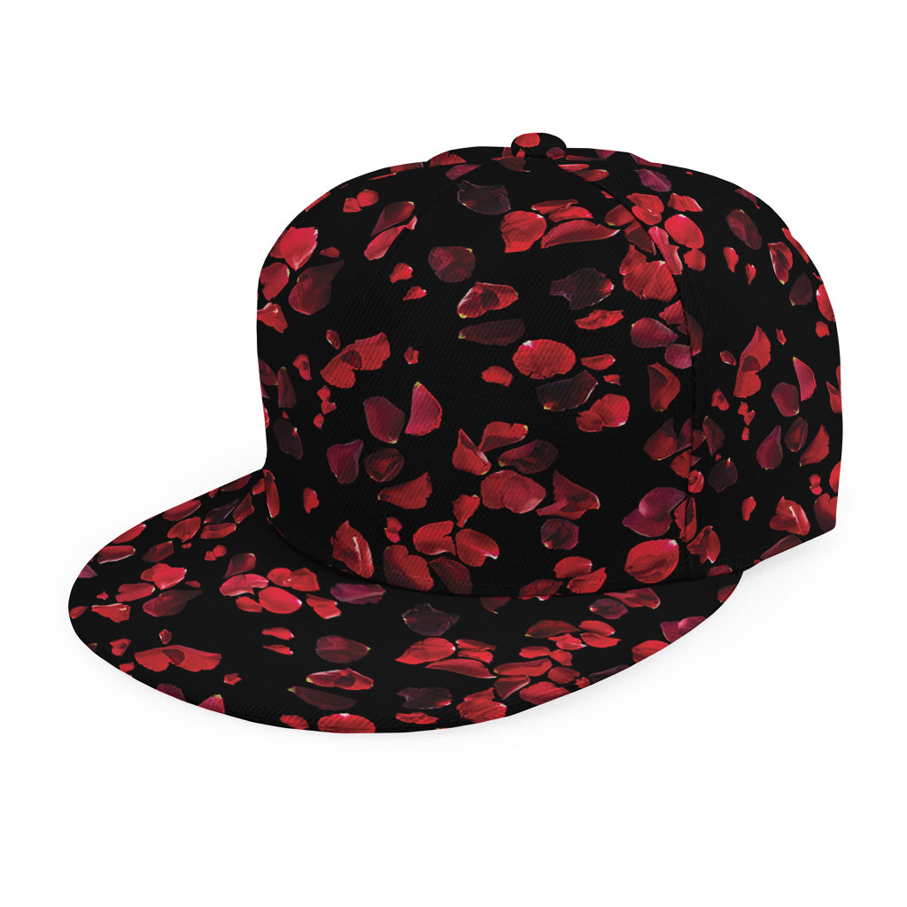 Rose Petals Pattern Print Snapback Cap