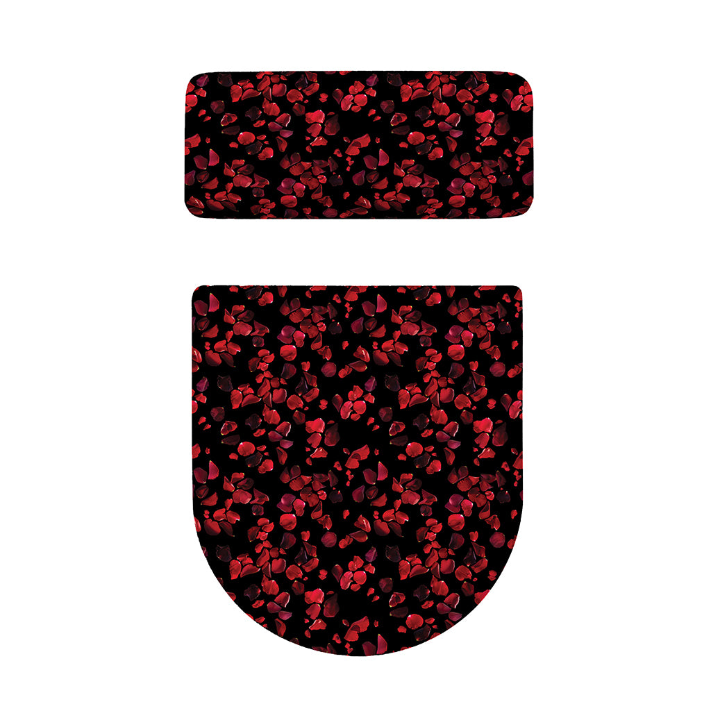 Rose Petals Pattern Print Toilet Lid And Tank Cover Set