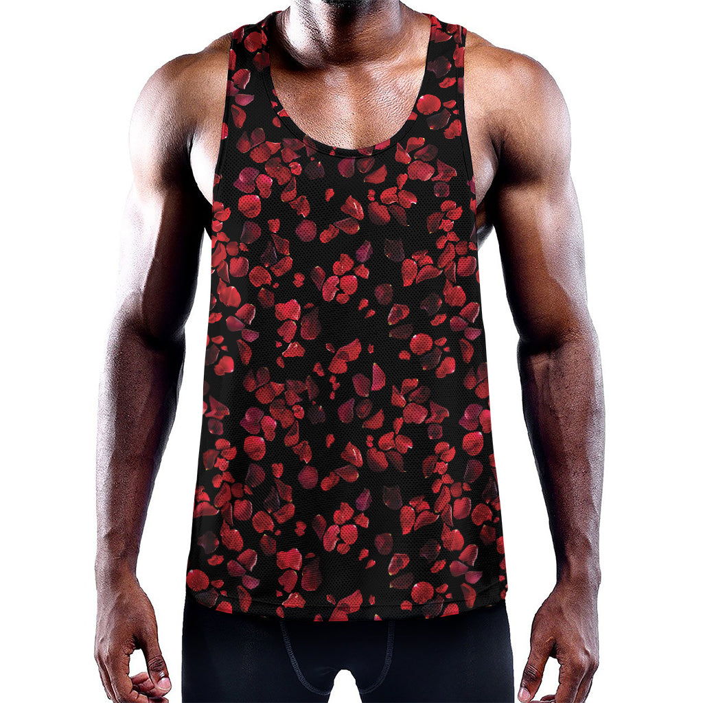 Rose Petals Pattern Print Training Tank Top