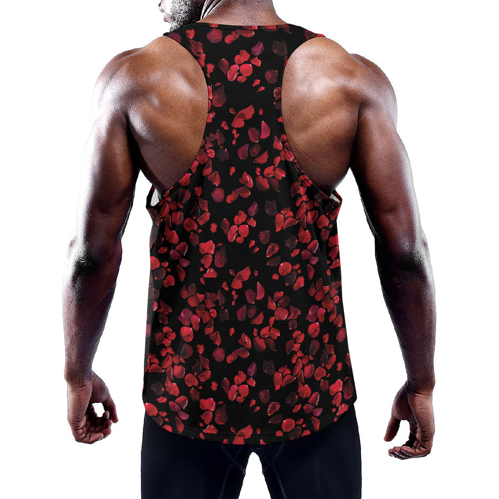 Rose Petals Pattern Print Training Tank Top