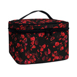 Rose Petals Pattern Print Travel Makeup Bag