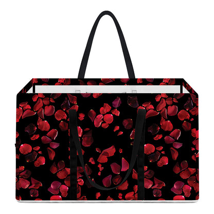 Rose Petals Pattern Print Utility Tote Bag