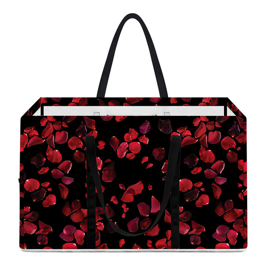 Rose Petals Pattern Print Utility Tote Bag
