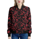 Rose Petals Pattern Print Women's Bomber Jacket