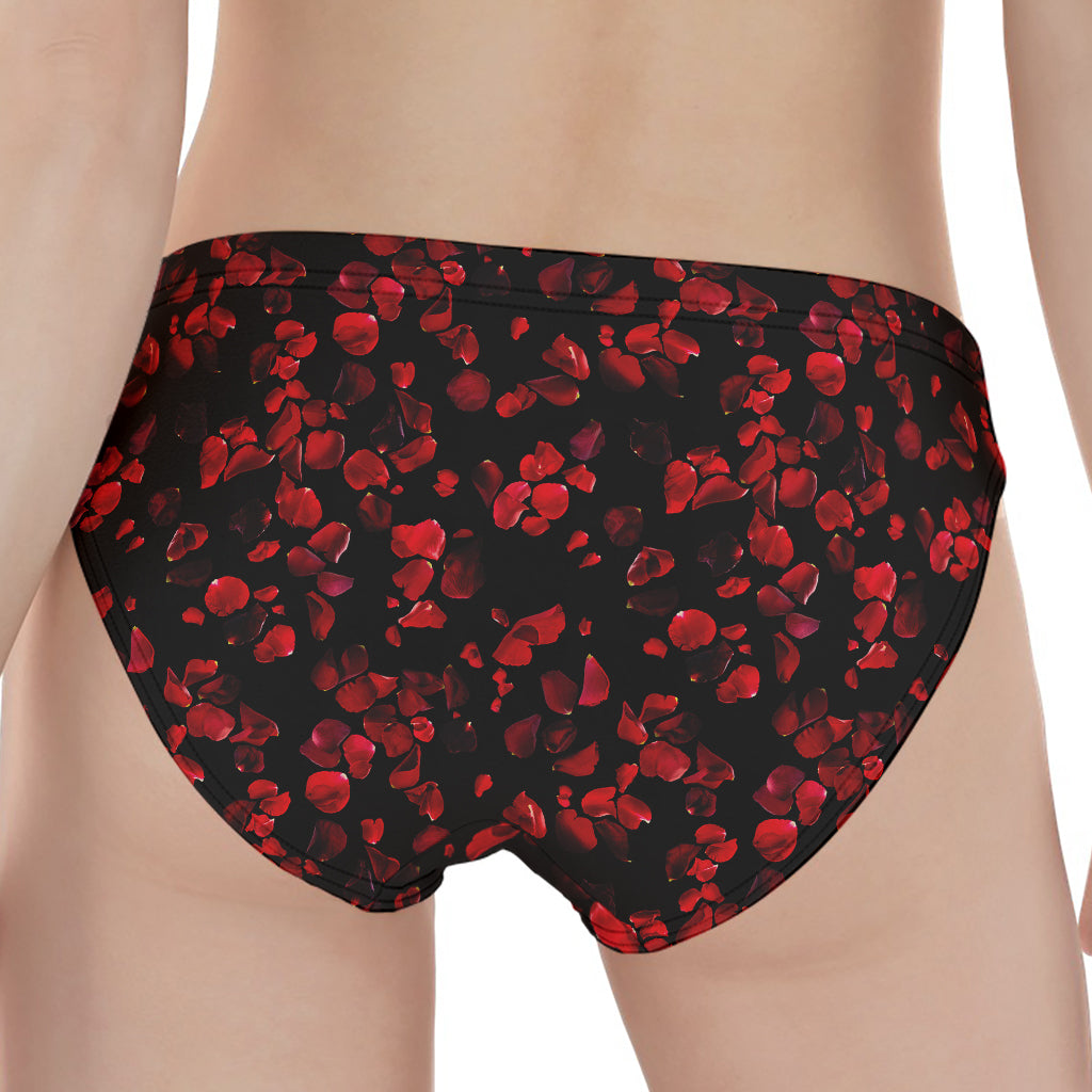 Rose Petals Pattern Print Women's Panties