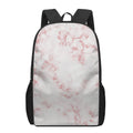 Rose Pink Marble Print 17 Inch Backpack