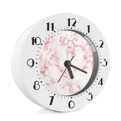Rose Pink Marble Print Alarm Clock