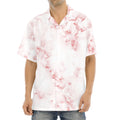 Rose Pink Marble Print Aloha Shirt