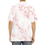 Rose Pink Marble Print Aloha Shirt