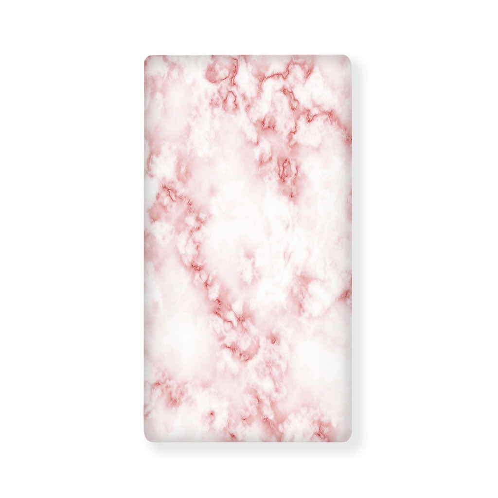 Rose Pink Marble Print Baby Crib Sheet