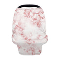 Rose Pink Marble Print Baby Seat Cover