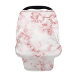 Rose Pink Marble Print Baby Seat Cover