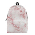 Rose Pink Marble Print School Backpack