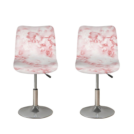 Rose Pink Marble Print Bar Stool Covers