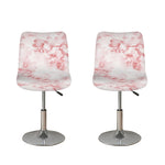 Rose Pink Marble Print Bar Stool Covers