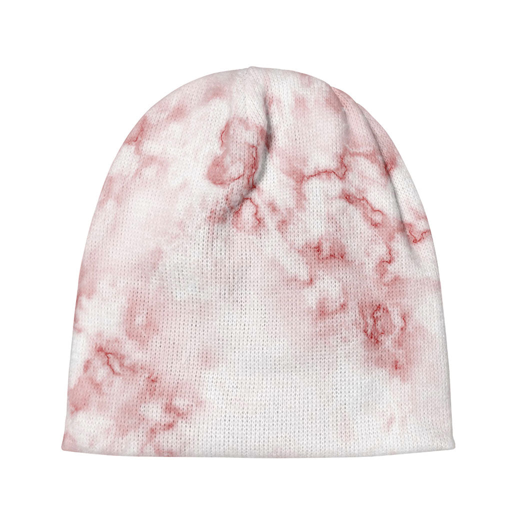 Rose Pink Marble Print Beanie