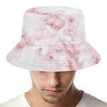 Rose Pink Marble Print Bucket Hat