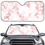 Rose Pink Marble Print Car Windshield Sun Shade