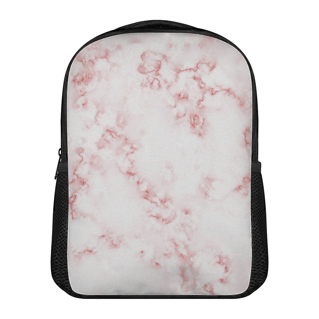 Rose Pink Marble Print Casual Backpack