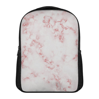 Rose Pink Marble Print Casual Backpack