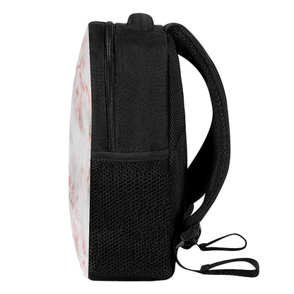 Rose Pink Marble Print Casual Backpack