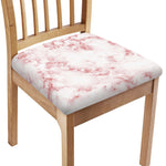 Rose Pink Marble Print Chair Cushion Cover