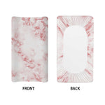 Rose Pink Marble Print Changing Pad Cover