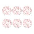 Rose Pink Marble Print Coaster Set