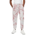 Rose Pink Marble Print Cotton Sweatpants