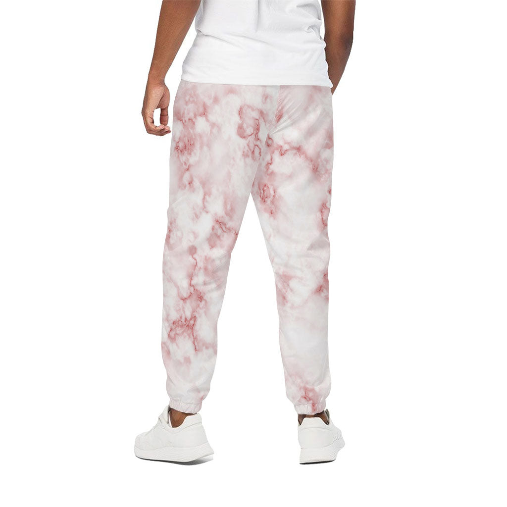 Rose Pink Marble Print Cotton Pants