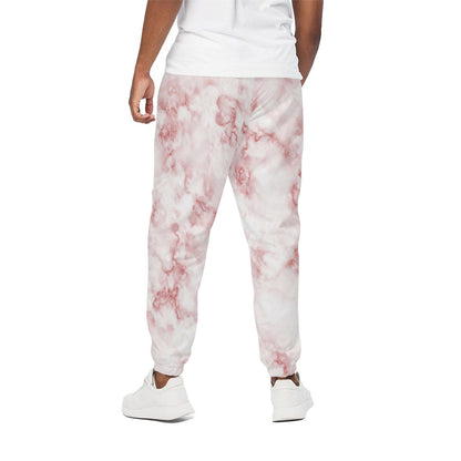 Rose Pink Marble Print Cotton Pants