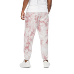 Rose Pink Marble Print Cotton Pants