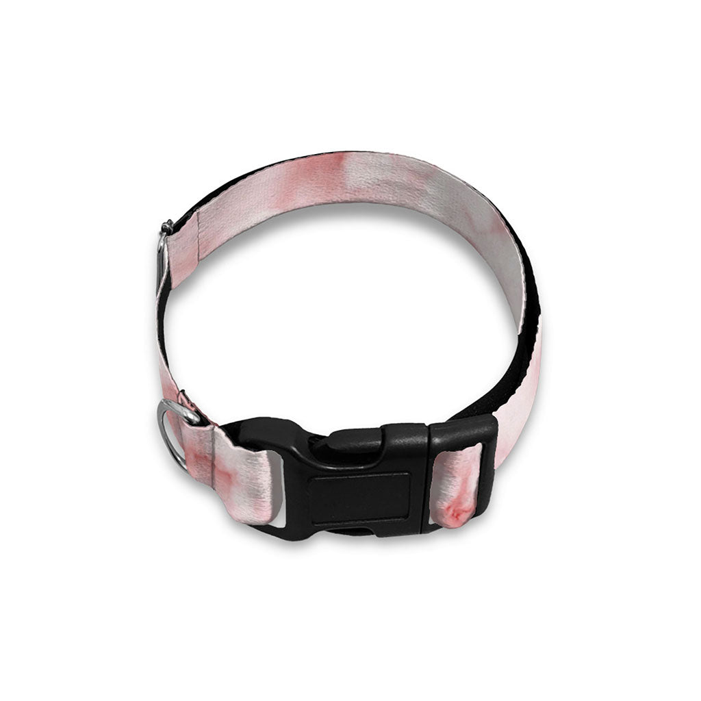 Rose Pink Marble Print Dog Collar