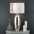 Rose Pink Marble Print Drum Lamp Shade