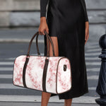 Rose Pink Marble Print Duffle Bag
