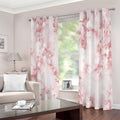 Rose Pink Marble Print Extra Wide Grommet Curtains