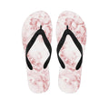 Rose Pink Marble Print Flip Flops