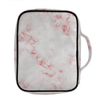 Rose Pink Marble Print Front Pocket Bible Bag