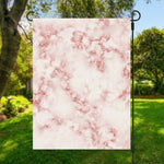 Rose Pink Marble Print Garden Flag